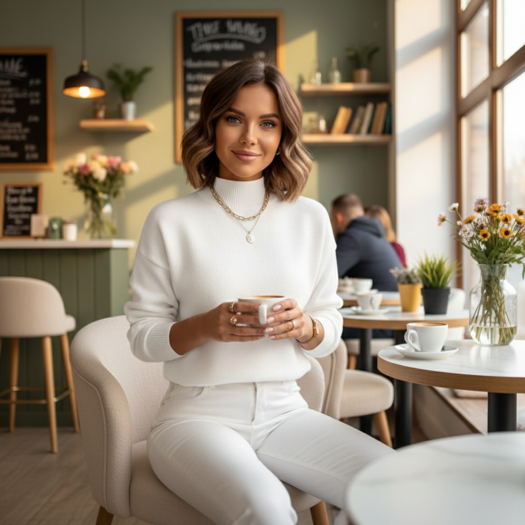 Mette | Pull confortable élégant à col montant