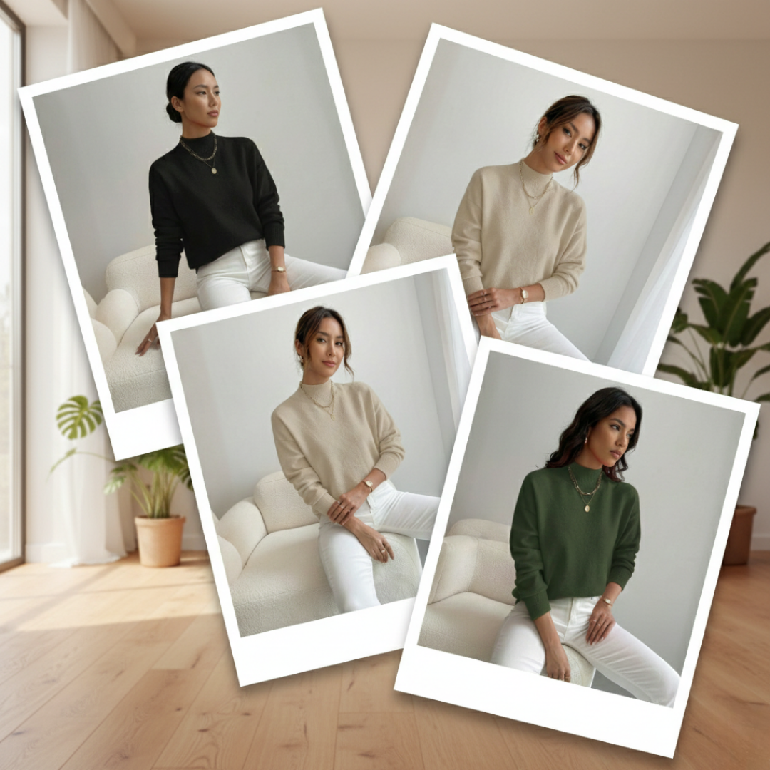 Mette | Pull confortable élégant à col montant