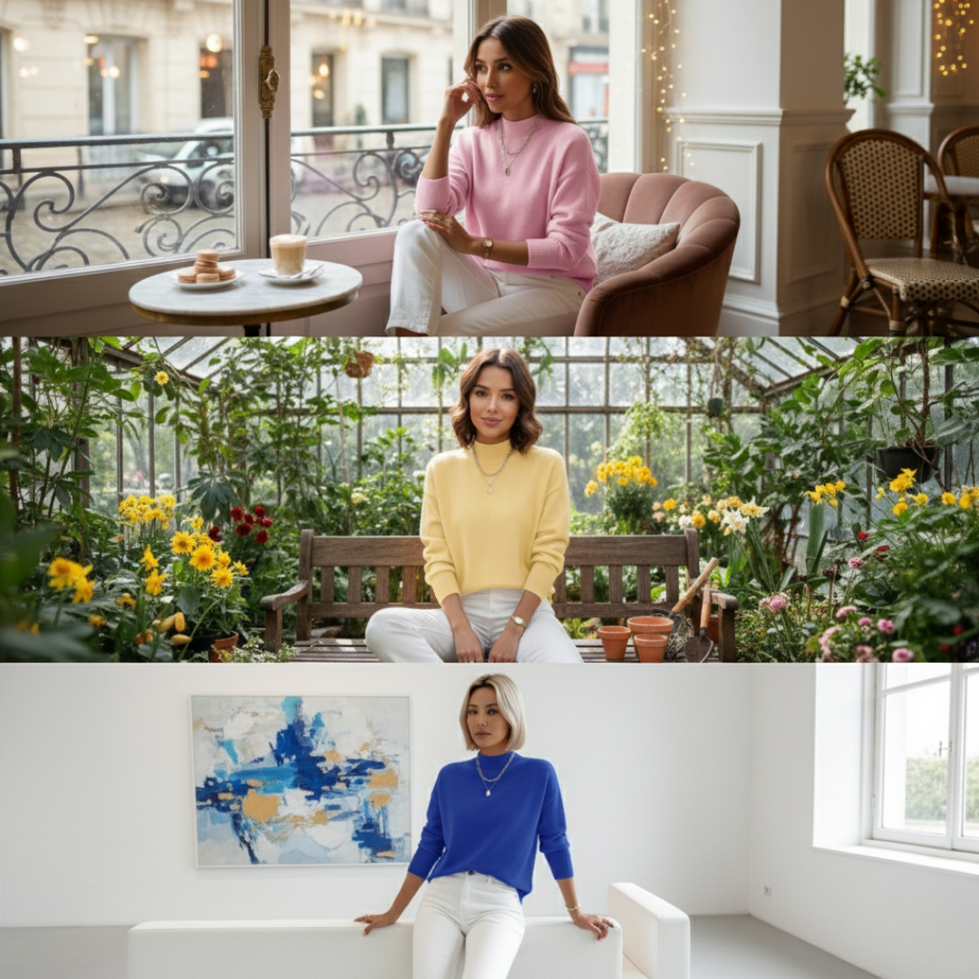 Mette | Pull confortable élégant à col montant