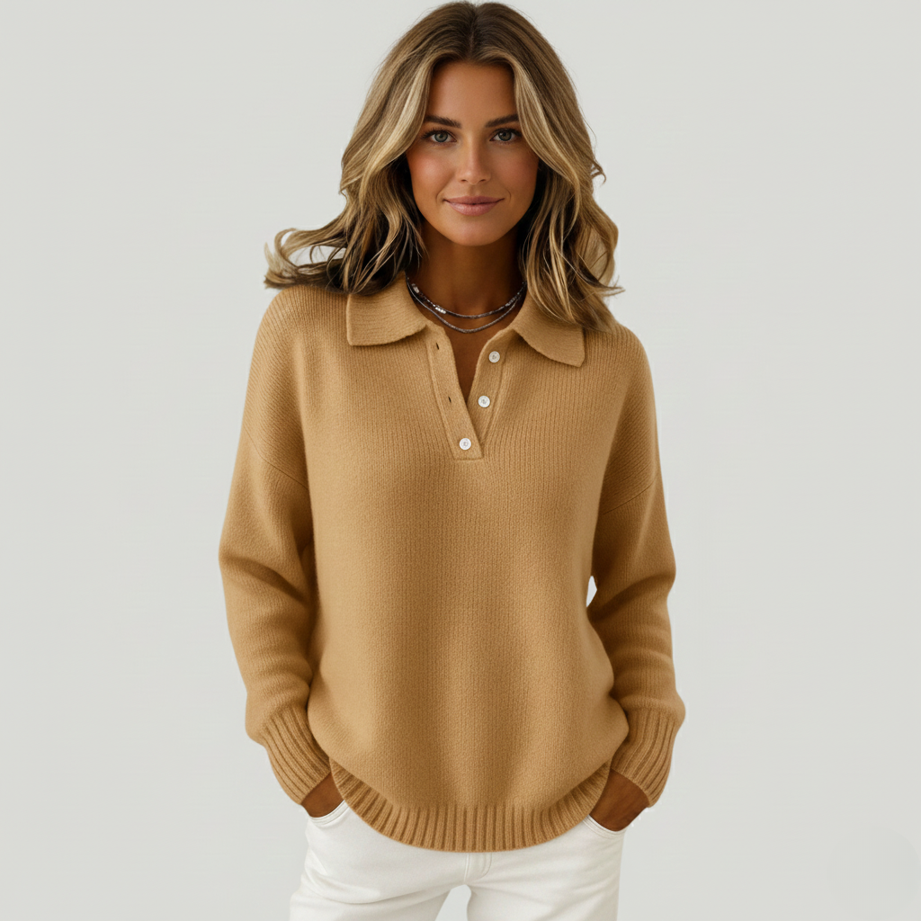 Clémentine | Pull doux avec col