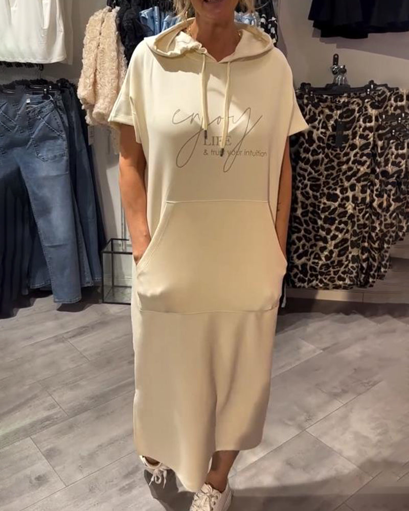 Isa | Robe sweat à capuche décontractée