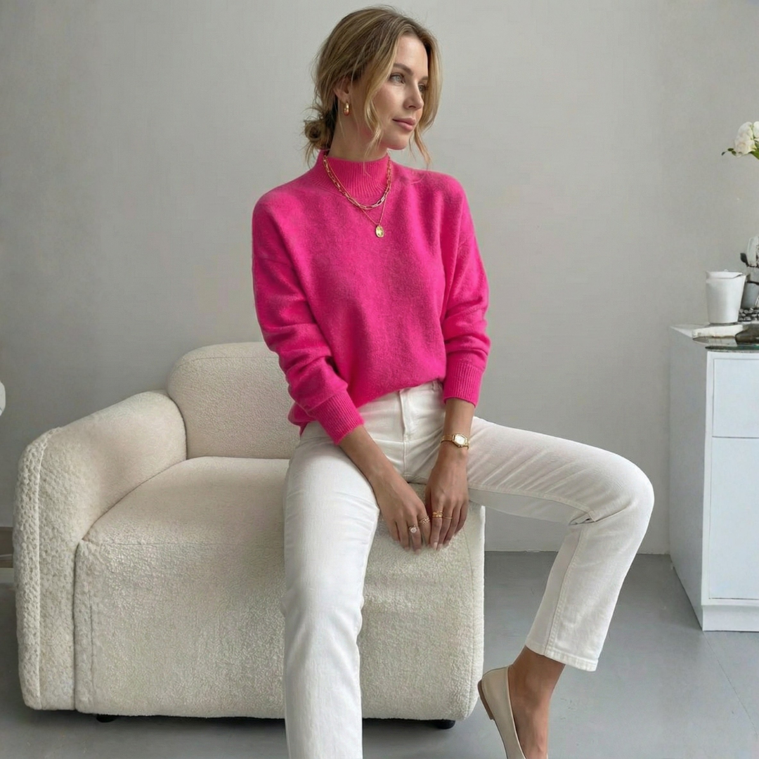 Mette | Pull confortable élégant à col montant