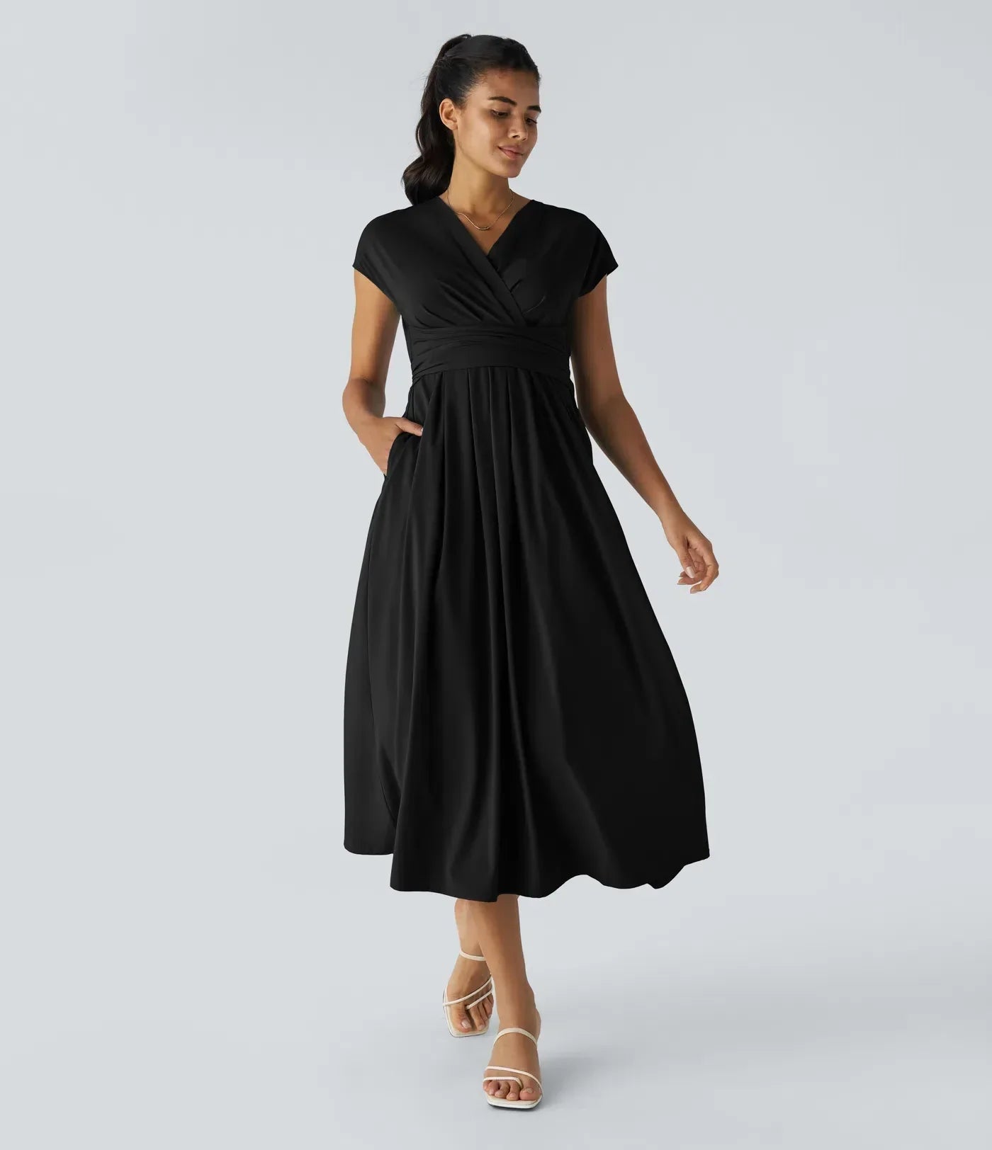 Lynn | Robe portefeuille élégante à taille haute