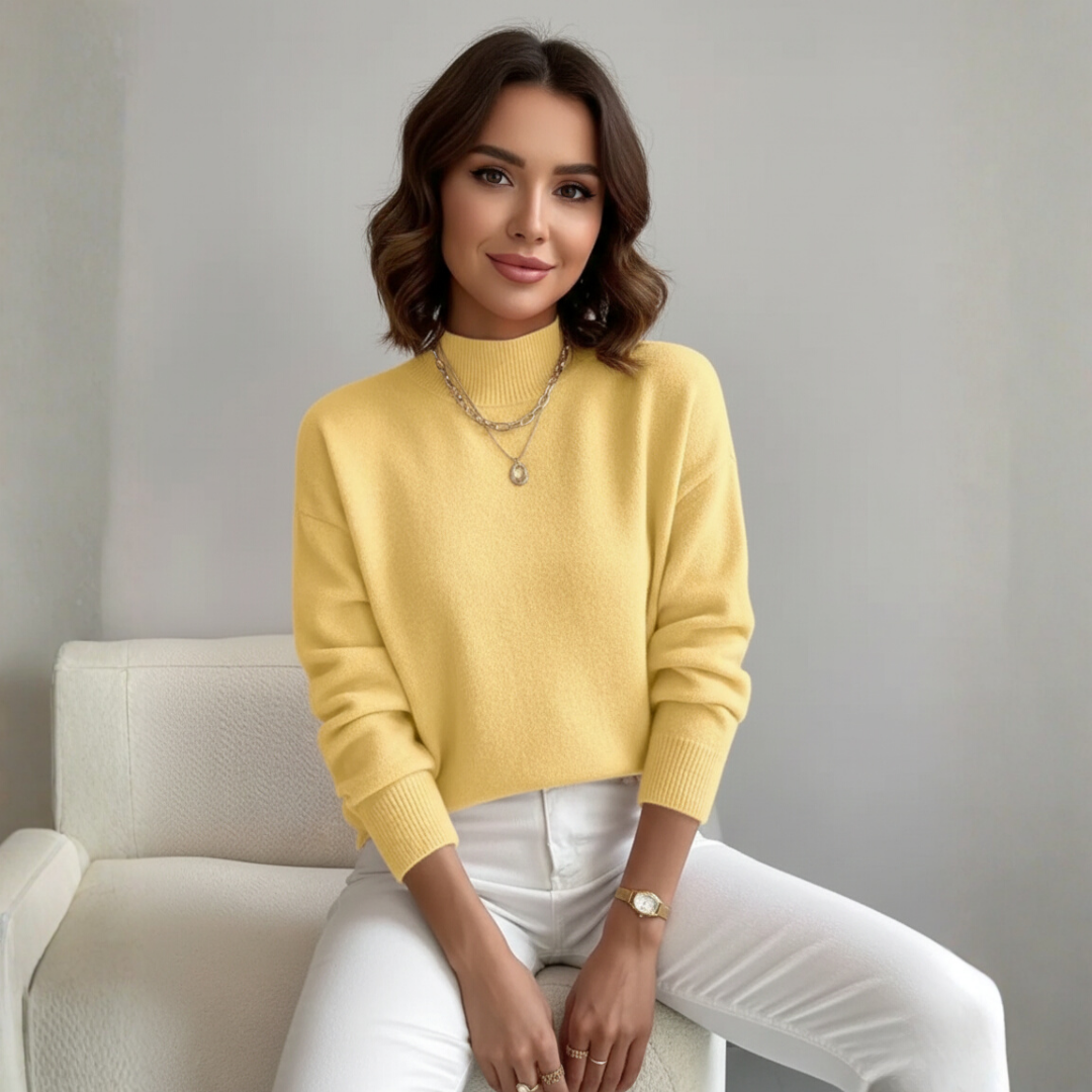 Mette | Pull confortable élégant à col montant