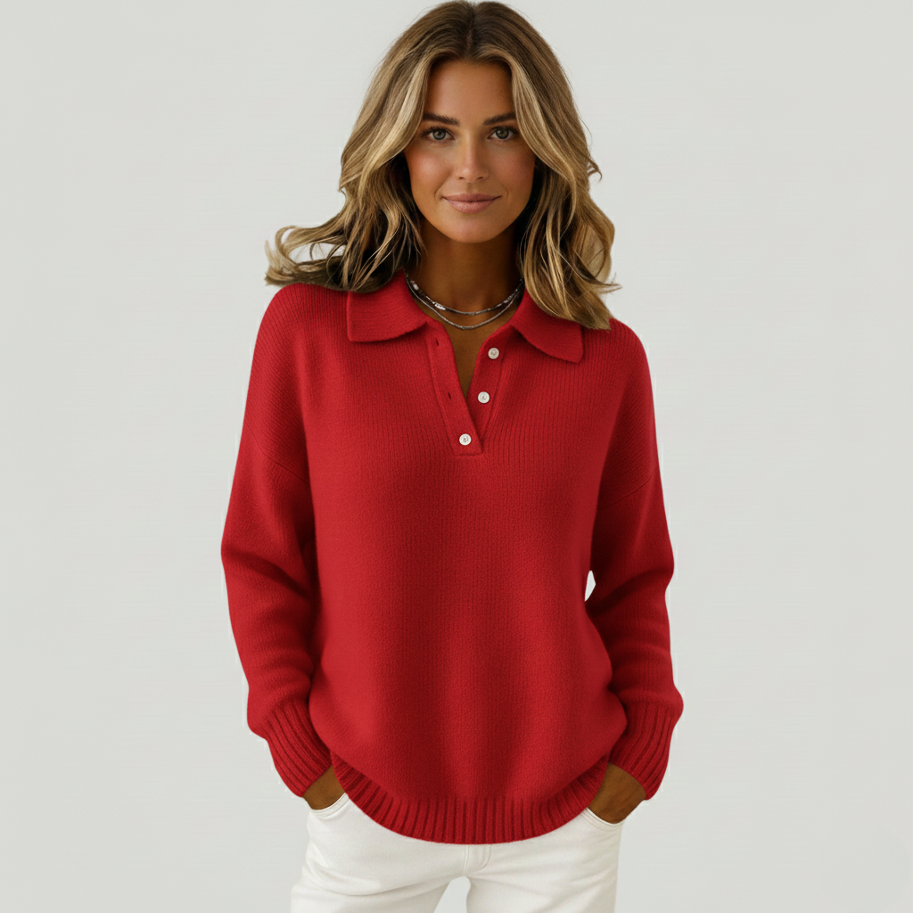 Clémentine | Pull doux avec col