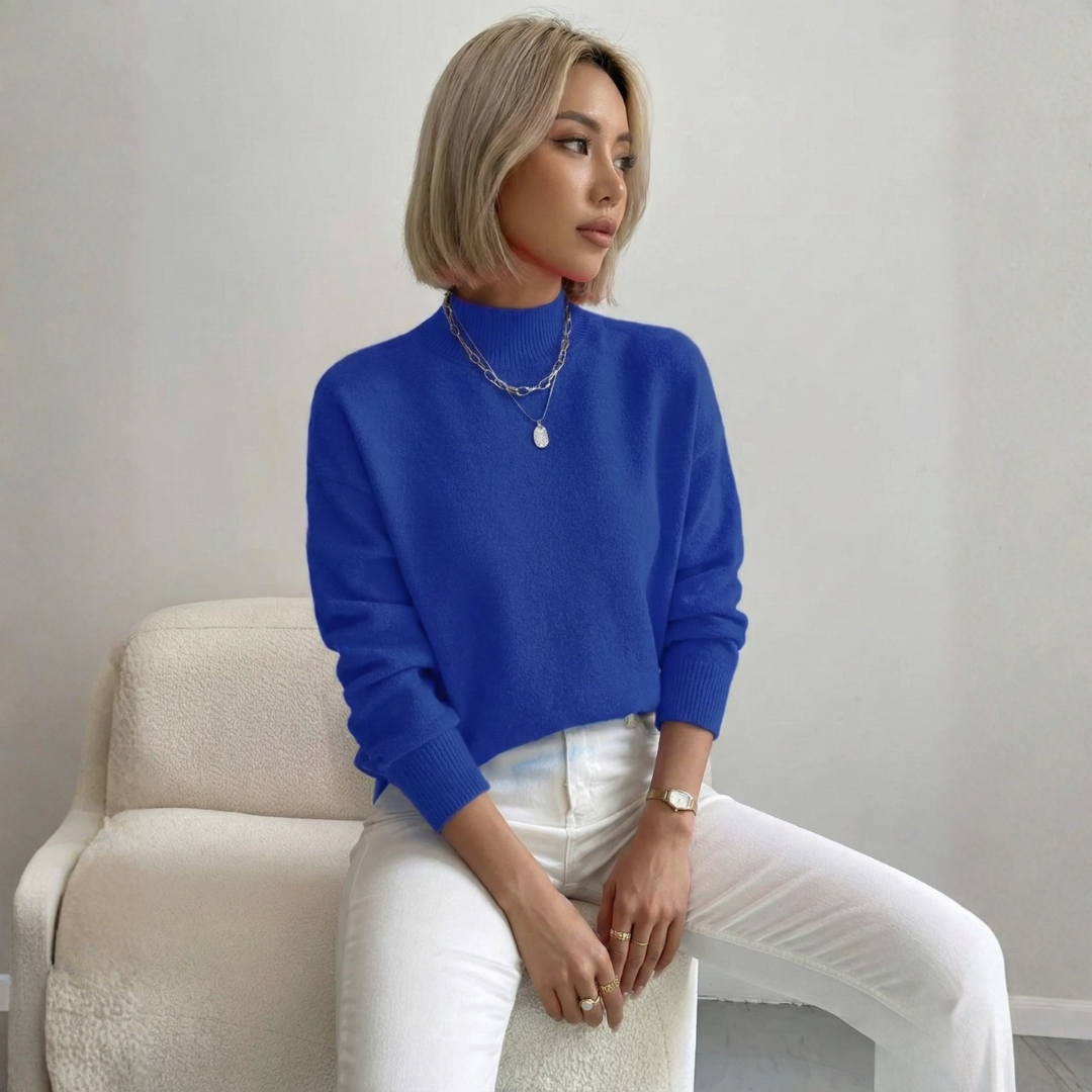 Mette | Pull confortable élégant à col montant