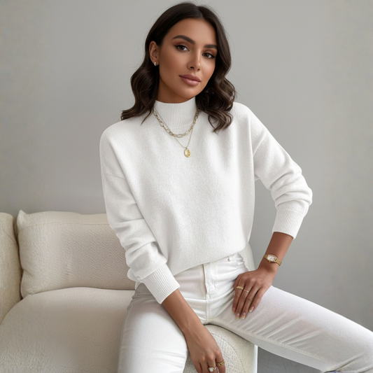 Mette | Pull confortable élégant à col montant