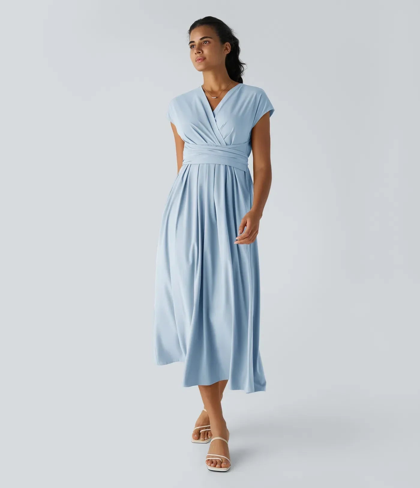 Lynn | Robe portefeuille élégante à taille haute