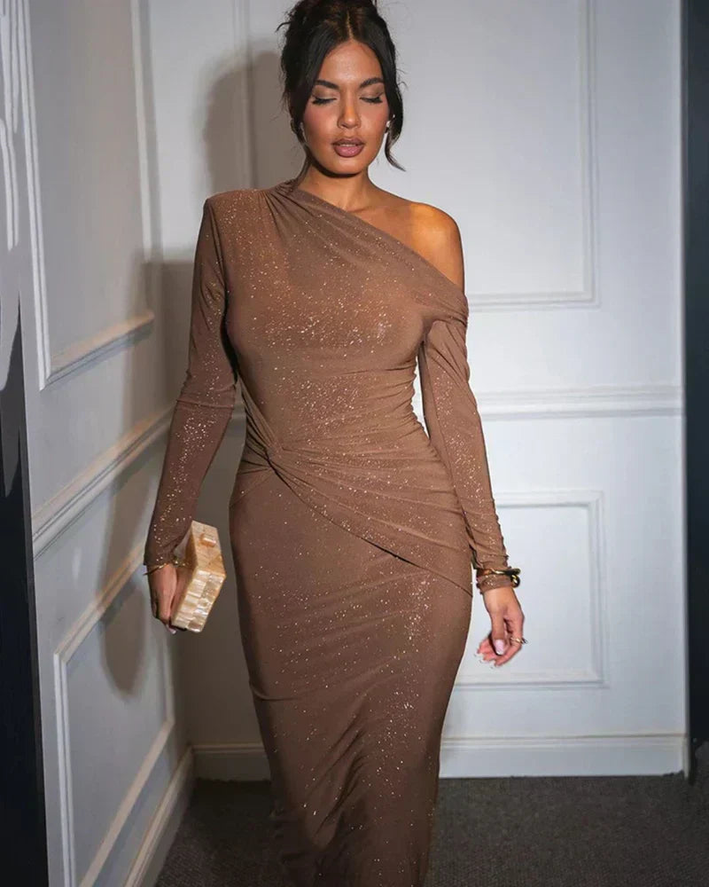 Alwina | Robe longue scintillante